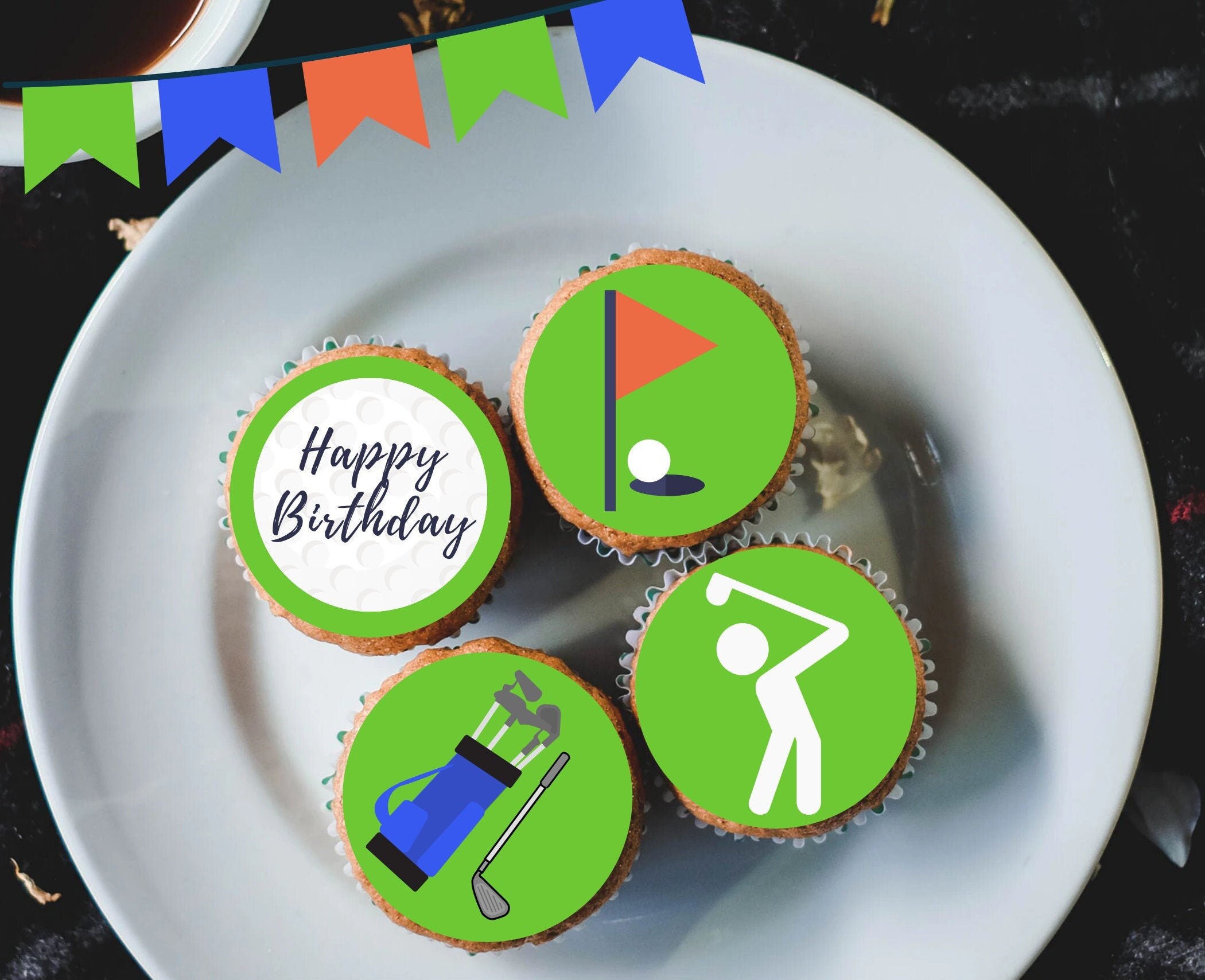 12 Edible Golf Cupcake Toppers 2 / 5cm PreCut Golf Etsy