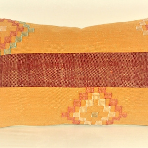 Cactus Silk Pillow, Moroccan Berber throw pillow handmade,21&quot; x 13&quot;, berber pillow cover