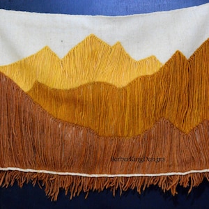 Handgjord berberullväggbonad: Makramé Boho-gobeläng, tribal design