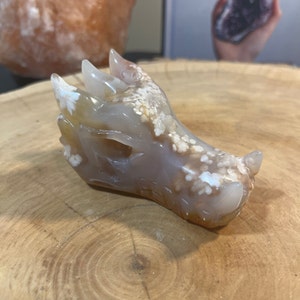 Flower Agate Dragon, Carving, Flower Agate Crystal Freeform, Flower Agate Statement Piece, Healing Crystals, Crystal Decor