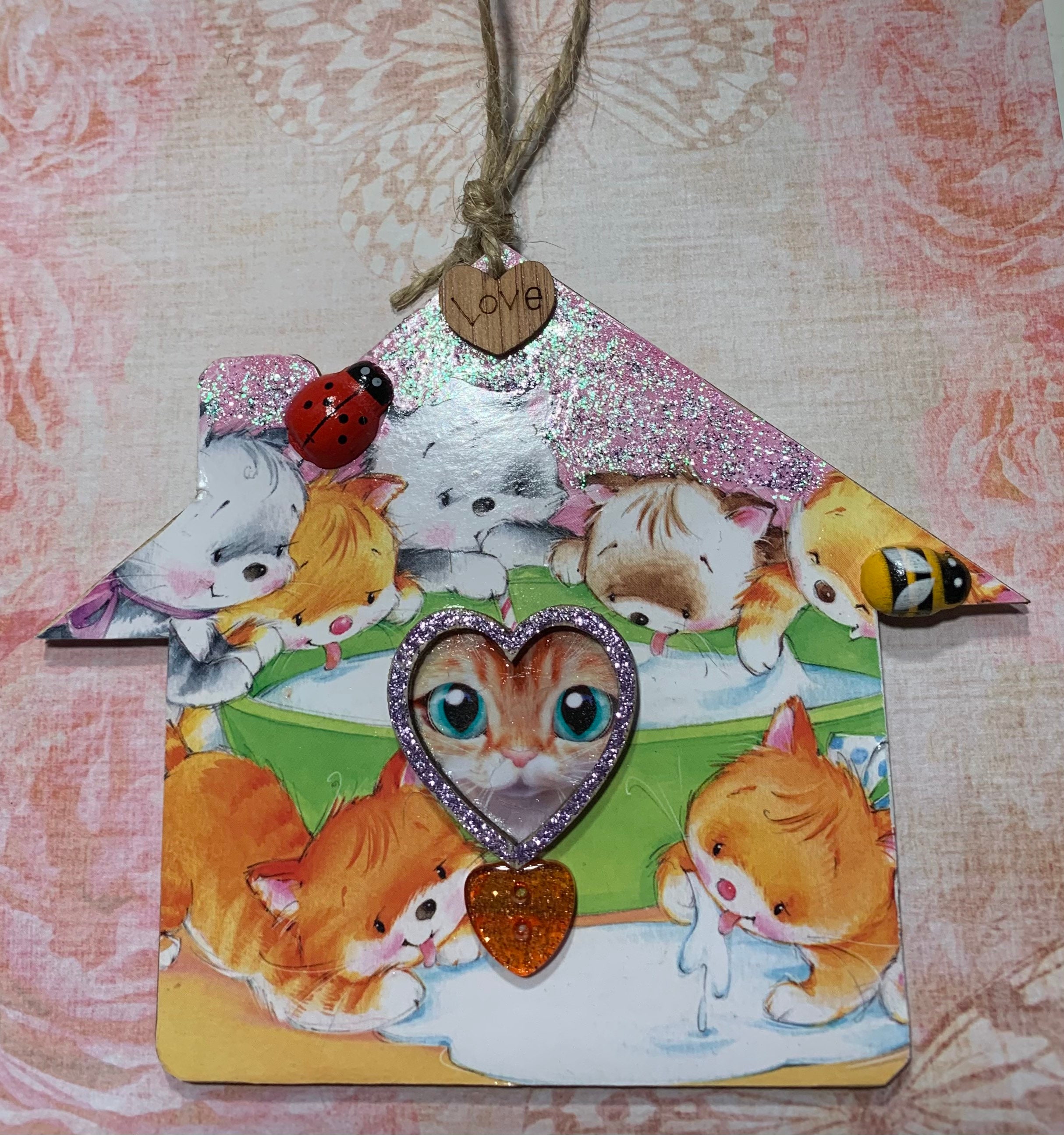 Handcrafted Wooden Decoupage Hanging Plaque Etsy