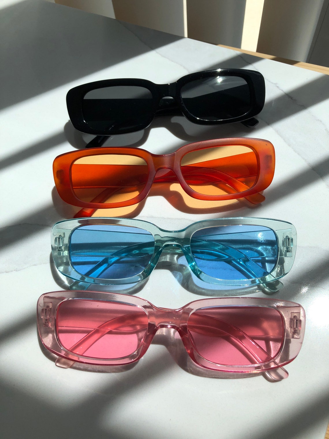 Vintage Square Retro Sunglasses Y2K Style 2000s Sunnies - Etsy