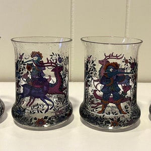 Vintage West Germany Hand Painted Glassware