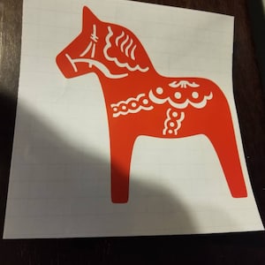 Swedish Dala Horse Decal