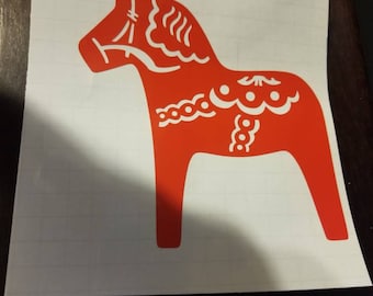 Swedish Dala Horse Decal