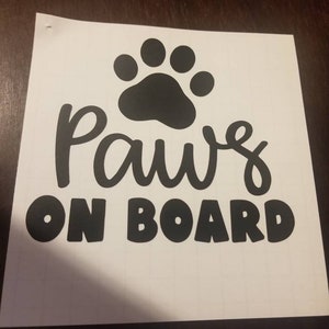 Paws on Board Decal