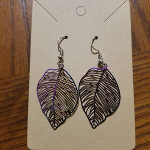 Multicolored Leaf Earrings