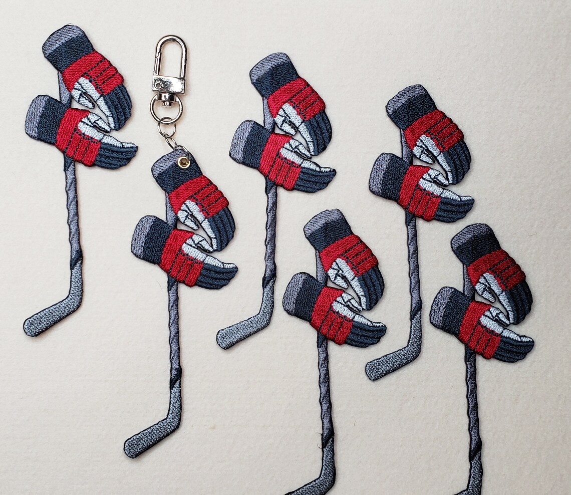 thumbnail image 2 of 7x7cm Embroidered Badge Hockey Player Embroidered Patch - Iron On Or Sew On For Jackets & Jeans Embroidered Iron-on Patch 2 of 10