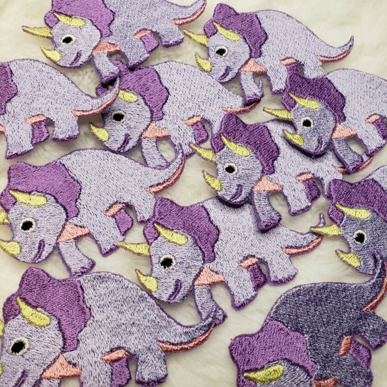 Dinosaur Embroidery Patch Sewing On Ironon Patch / Etsy