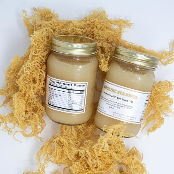 Organic Sea Moss Gel Wildcrafted. Made to Order. Vegan.  92+ minerals