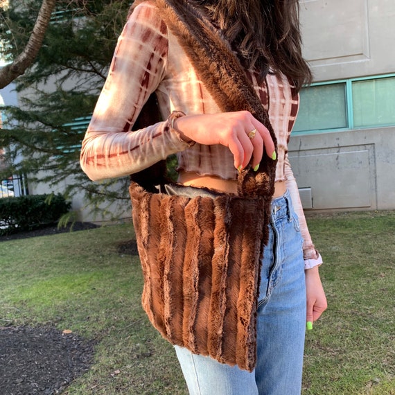 fluffy brown bag
