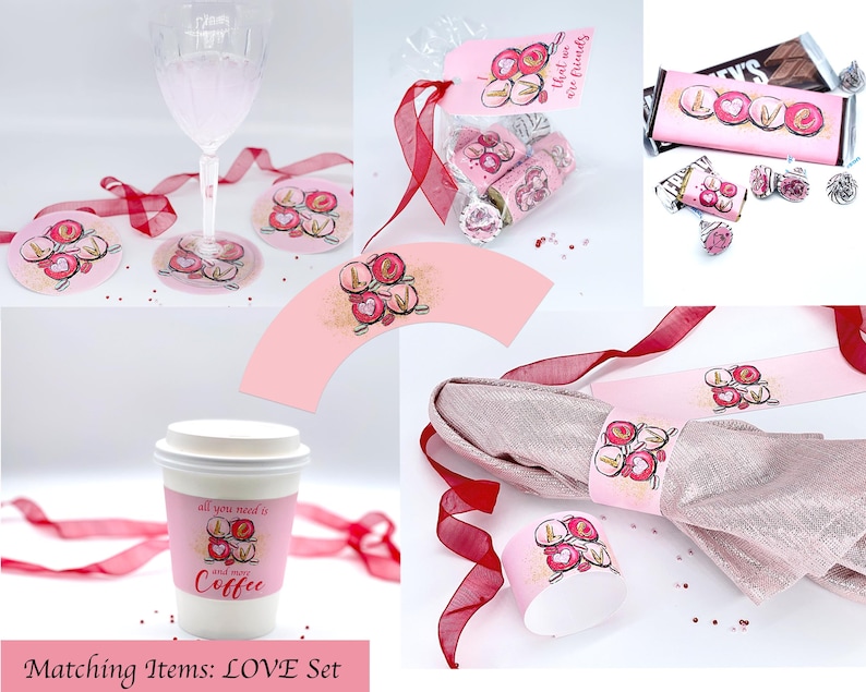 LOVE xoxo gift Valentine/'s day gift bag toppers Valentine/'s Day Decor Valentine/'s day treat bag toppers: I Love That We Are Friends
