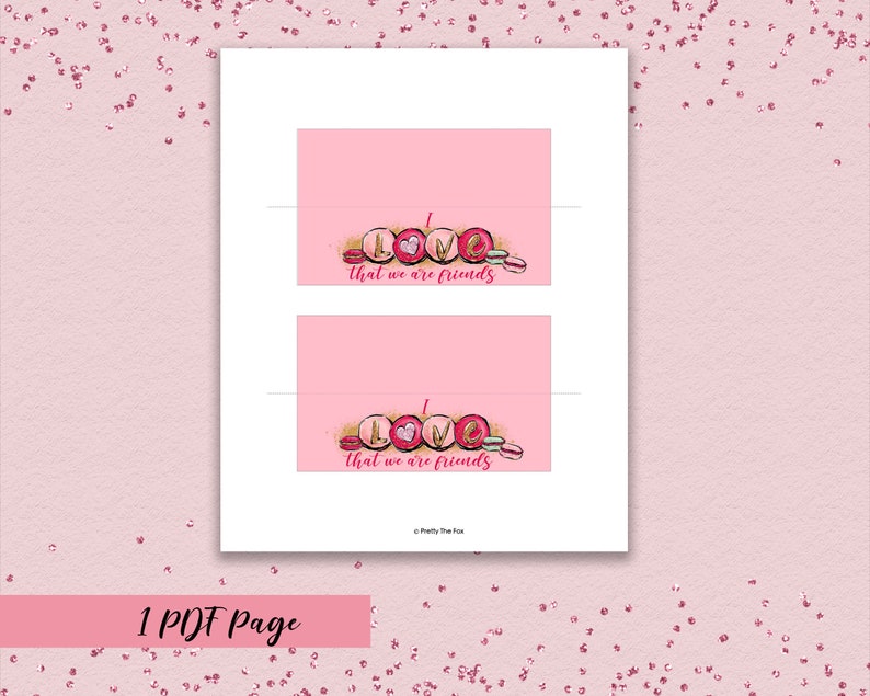 LOVE xoxo gift Valentine/'s day gift bag toppers Valentine/'s Day Decor Valentine/'s day treat bag toppers: I Love That We Are Friends