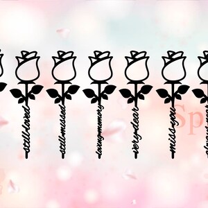 In Loving Memory Rose SVG voor laser-, cricut- en CNC-snijden