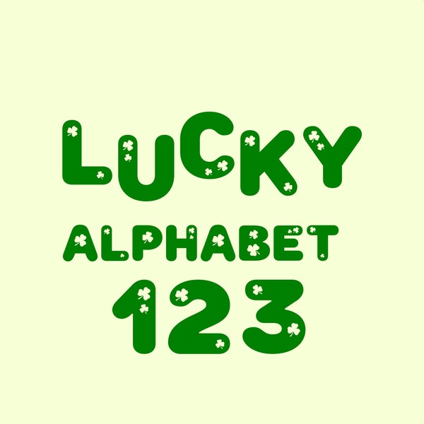 Shamrock Font, St Patrick alphabet, Lucky Letters #32