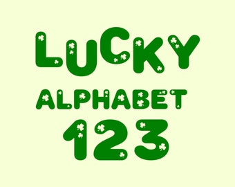 Shamrock Font, St Patrick alphabet, Lucky Letters #32