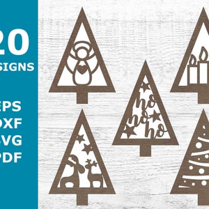 Standing Christmas Tree SVG, Laser cut file #51
