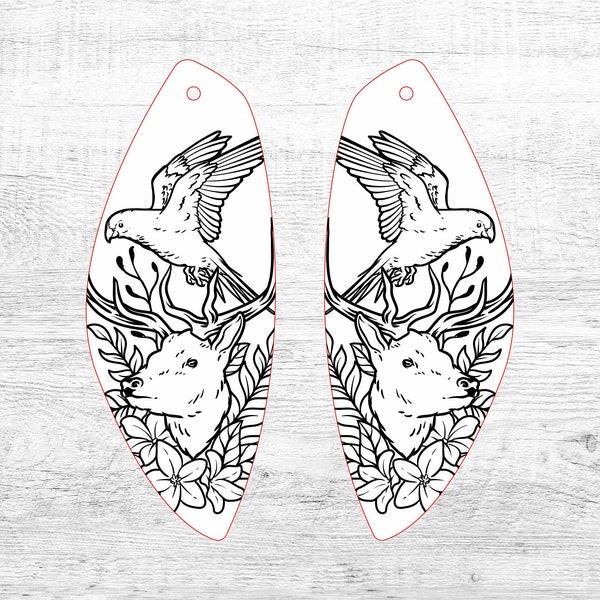 Deer earring SVG