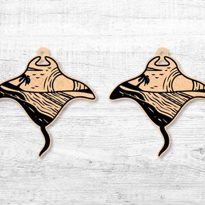 Sea Whip Dangle Earring Laser Cut File SVG