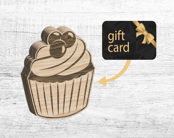 Cupcake Gift Card Holder Digital File