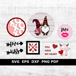 LOVE Valentines Day Tiered Tray File SVG, glowforge, Tier Tray #30