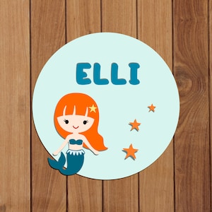 Cute Mermaid SVG laser cut file for wall decor #49