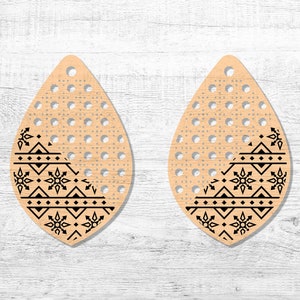 Weihnachten Rattan OhrringE SVG Datei