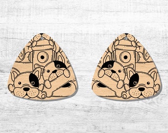 Dog Earring SVG, digital download, Laser Cut File