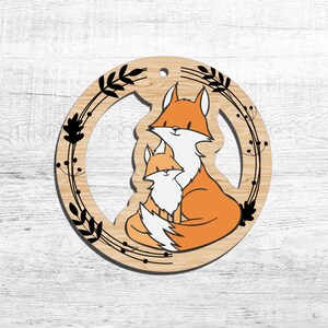 Boucle d'oreille renards SVG