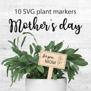 Etiquetas de plantas SVG exclusivas para a mãe - Ideia de presente perfeita