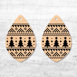 Weihnachten Rentier Pullover Ohrringe SVG