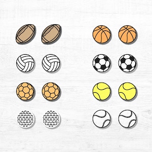 Sport ball Stud Earring Bundle Digital File