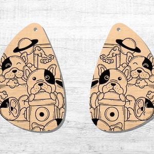 Dog Earring SVG Laser Cut File