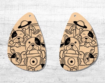 Dog Earring SVG Laser Cut File