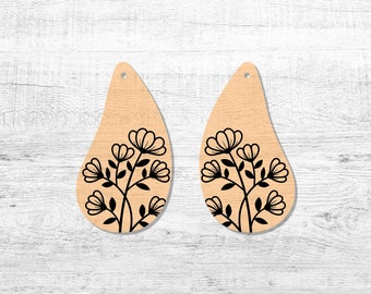 Wildflower Earring SVG file