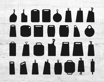 30 plantillas únicas de tablas de cortar de diseño - Archivo digital