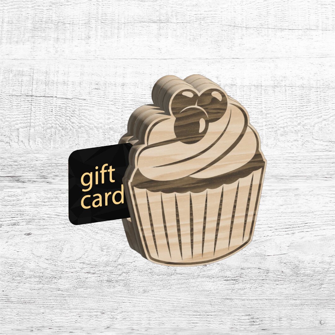 Cupcake Gift Card Holder SVG Etsy