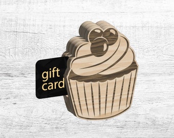 Cupcake Gift Card Holder SVG