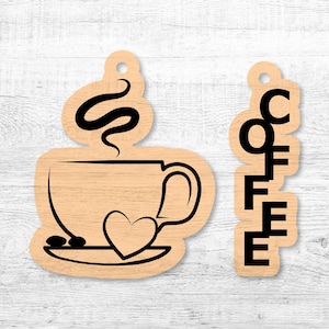 Coffee Earring SVG file, mix match earring