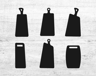 CNC food board, cutting boards bundle SVG, 6 designs