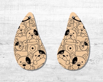 Dog Earring SVG Laser Cut File