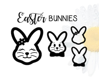 Etiqueta SVG de conejito de Pascua: Etiqueta de cesta Glowforge (descarga digital)