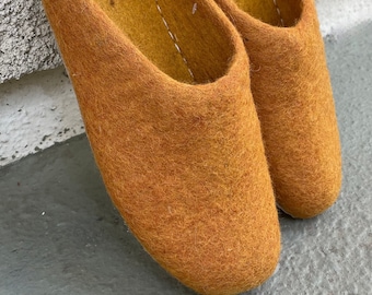 Felted Wool Slippers Felted shoes | Handmade Felt Indoor Slippers 100% Wool | FREE SHIPPING