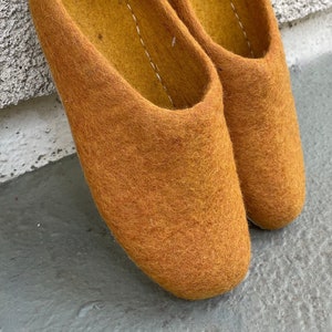 Felted Wool Slippers Felted shoes | Handmade Felt Indoor Slippers 100% Wool | FREE SHIPPING