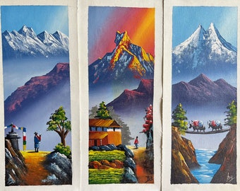 Mountain Painting - Under the Himalayan Gaze