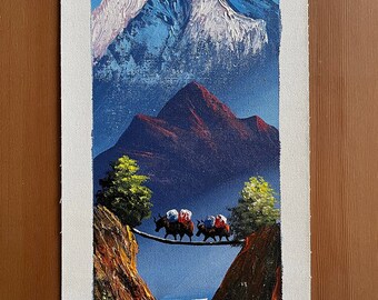 Nepal Painting Etsy
