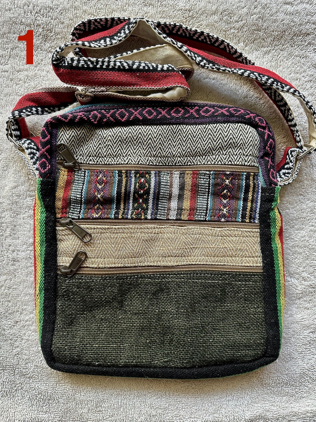 Hemp Messenger Crossbody Bag Eco Friendly & Light Free Shipping Etsy