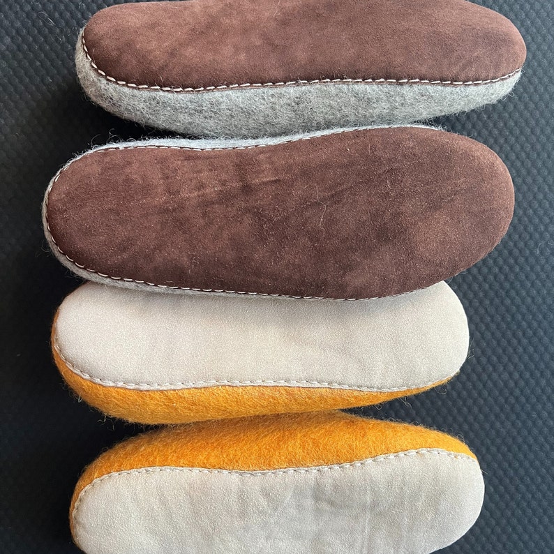 Felted Wool Slippers Felted shoes Handmade Felt Indoor Slippers 100% Wool image 9