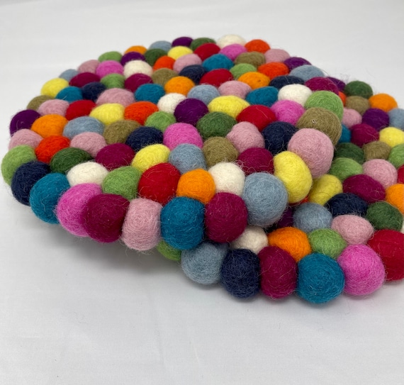 2 Handmade Potholder Trivet 100% New Zealand Wool Hot Pot Holder Stylish Coaster, Hot Pads, Hot Mats, Spoon Rest For Cooking and Baking