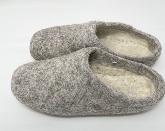 Felted Wool Slippers Felted shoes | Handmade Felt Indoor Slippers 100% Wool